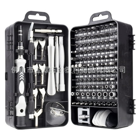 

135 in 1 mobile phone disassembly clock laptop screwdriver tool multi-purpose steel screwdriver set 135 in 1 suit (black)