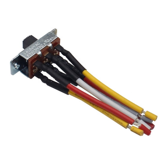 ZE-209-22 Zing Ear Canal Ceiling Fan Reverse Direction Slide Switch 6 Pin Well Tec (1pcs)