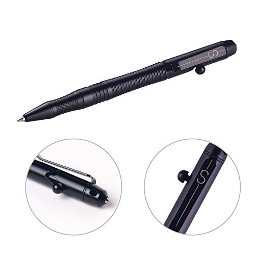 SMOOTHERPRO Premium Bolt Action Pen Compatible with Pentel  Refill Durable Stainless Steel Clip Weight Balanced for EDC Signature  Office School Business Color Black (PTC050) : Office Products
