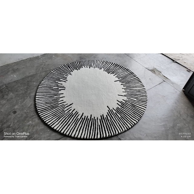 Premium Handmade Rug with Linear Patterns made with 100% New Zealand Wool Best Suites in your Living Room
