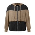 thumbnail image 4 of Shirts for Women Dressy Casual Fall Comfy Hooded Long Sleeve Cap Cold Shoulder Zip Up Solid Color Leisure Polyester Sweatshirts Sweatshirt(Black,S), 4 of 6