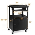 thumbnail image 4 of Costway Mobile Acier AV Présentation Panier Réglable en Hauteur W / Armoire Verrouillée & Clavier, 4 of 10