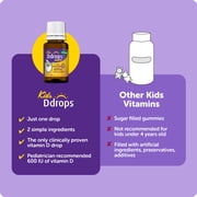 Kids Ddrops Booster Liquid Vitamin D3 Drops, 600 IU Per Drop, 0.09 fl oz