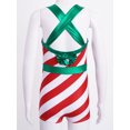 thumbnail image 3 of iiniim Girls Christmas Elf Costume Stripes Ballet Dance Leotard Cosplay Birthday Party Outfits Red 6, 3 of 7