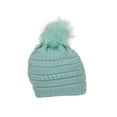 thumbnail image 2 of Gravity Threads Knit Pom Pom Beanie Hat - Mint, 2 of 3