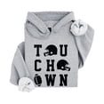 thumbnail image 4 of Touchdown Football Hoodie Distressed Game Day Tailgate Pullover Sweatshirt, Gray, M, 4 of 8