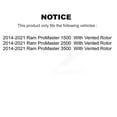 thumbnail image 2 of Positive Plus Rear Semi-Metallic Disc Brake Pads PPF-D1746 for Car 2014-2021 Ram ProMaster 2500 3500 1500 with Vented Rotor, 2 of 8