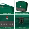 thumbnail image 2 of 2pcs Green Empty First Aid Kit Pharmacy Travel Emergency Kit Storage Portable Family Medicine Box Storage Cases for Home Travel Camping, 2 of 5