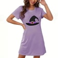thumbnail image 2 of Meichang Womens Halloween Nightgown Pumpkin Print Short Sleeve Sleepdress Sleepwear Crew Neck Mini Nightshirts Loose Fit Halloween Night Gowns, 2 of 4