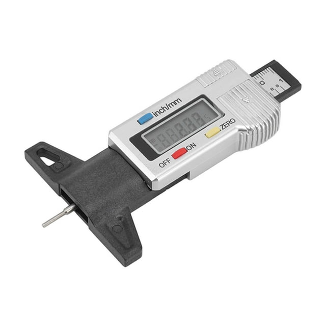 Tire Tread Depth Gauge, Digital Tire Tread Depth Gauge Meter Measurer, LCD Display Tread Checker Tire Tester For Motorcycle Cars Trucks Bus SUV