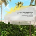 thumbnail image 4 of Outsunny 6.2' Ruffled Beach Umbrella with Carry Bag, Vent, Light Grey, 4 of 10