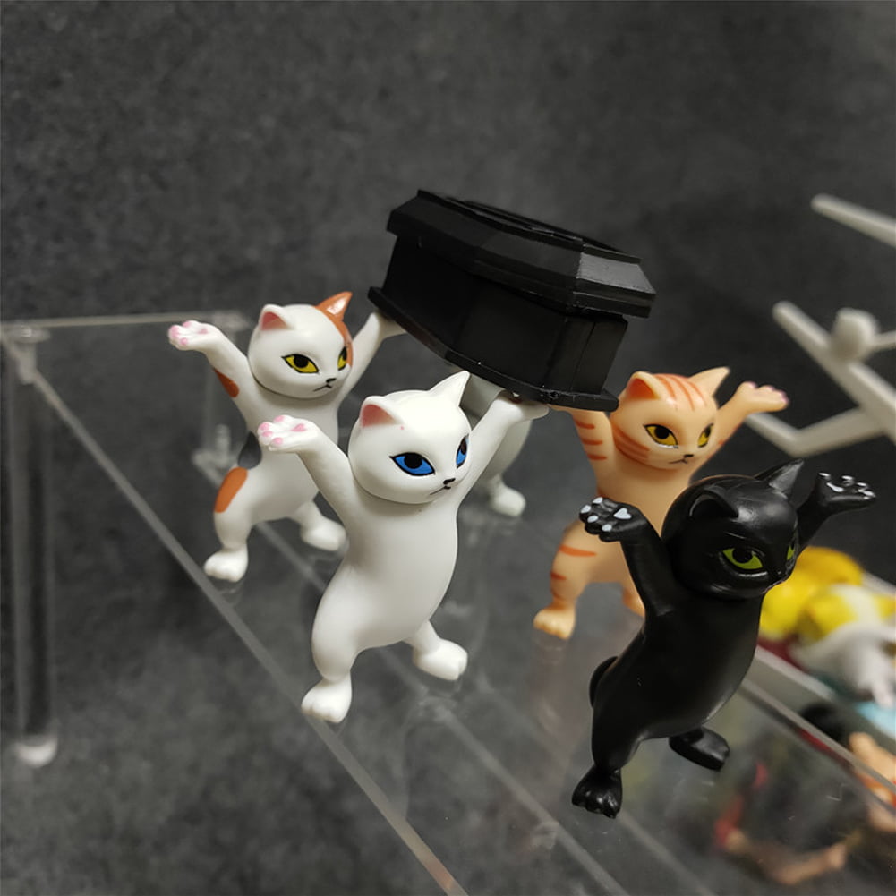 Carrying Coffin Cat Toy Home Decor PVC Pen Holder Cartoon Handmade Doll Desktop 