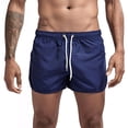 thumbnail image 1 of HEVIRGO Men Shorts Super Soft Wear Resistant Polyester Summer Beach Shorts Swim Trunks for Male,Navy Blue 2XL, 1 of 10