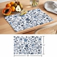 thumbnail image 6 of Spring Floral Placemats Set of 1, Dark Blue Flower Green Leaves Watercolor Farmhouse Non-Slip Place Mats Washable Table Mats for Kitchen Dining Table Decorations Indoor/Outdoor, 6 of 9