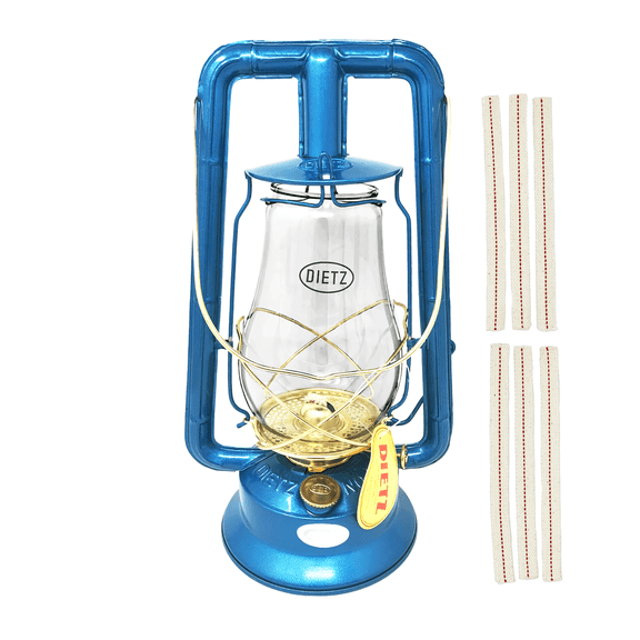Light of Mine: #10 Monarch Blue with Gold Trim Including Replacement 100% Cotton 5/8" Wick Strips