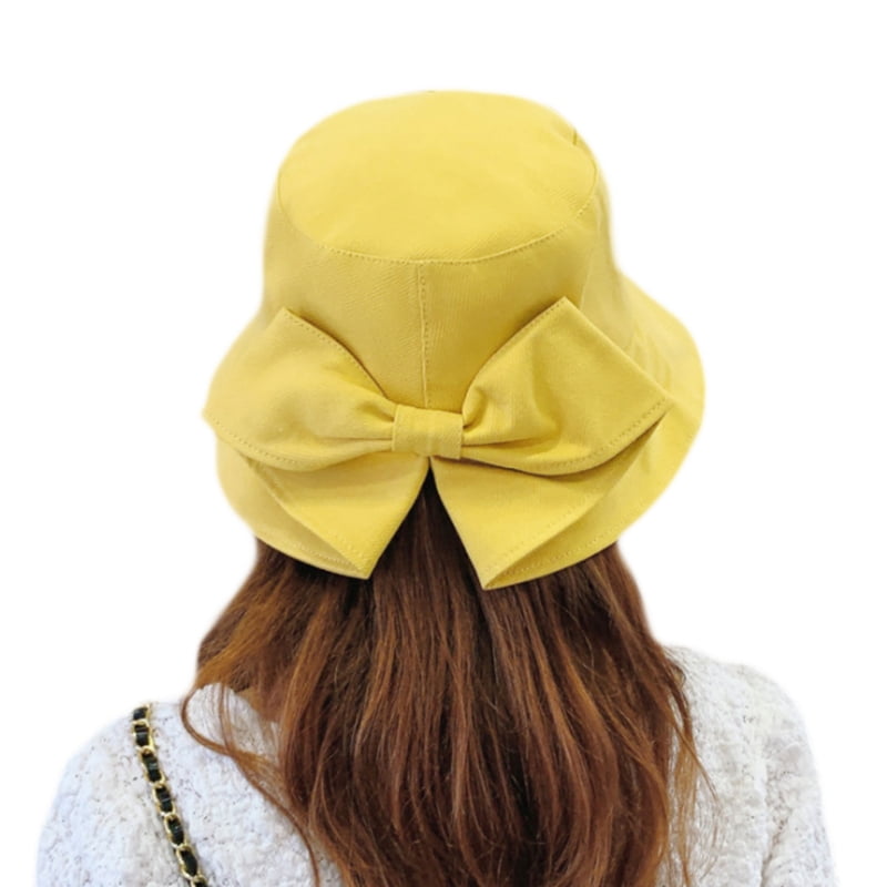YESTUNE Back Slit Bow Fisherman Hat 