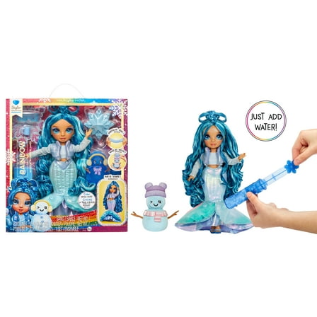 Rainbow High Winter Wonderland Skyler - Blue 11” Fashion Doll with Magic Snow, Kids Toy Gift Ages 4 