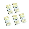 thumbnail image 1 of Naiovety Mini lámpara LED USB de 5 piezas, luz nocturna regulable de 5V, bajo consumo de energía, Banco de energía, PC, escritorio, luz nocturna, Iluminación novedosa Blanco Naiovety HA025593-01, 1 of 6