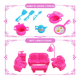 thumbnail image 2 of 86pzs Muñeca Mueble Vestido Bolso Kit Juguetes Para Niños Xtellar multicolor, 2 of 4