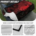 thumbnail image 5 of Yuyamidu Halloween Golf Cart Seat Covers, Red Cobweb Golf Cart Cushion Covers with 4 Front Pockets Spider Club Car Seat Towel Blanket Cushion Covers, 5 of 7