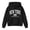 Black, variant on YDFCWXW Fall Preppy Graphic Hoodie for Girls Casual Long Sleeve Pullover Top with Pocket (Pink, 4-5 Years)