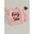 thumbnail image 4 of Yunliwuli Toddler Girl Autumn Pullovers Letter Embrioidery Print Long-Sleeved O-Neck Sweatshirt Loose Warm Tops, 4 of 10