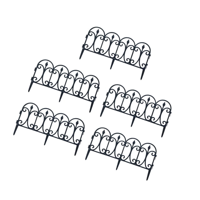 Artificial Garden Fence Ground Insert Flower Bed Lawn Fence Flower Bed Plant Edging Interlock