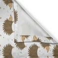thumbnail image 3 of Ambesonne Hedgehog Kitchen Curtains, Cartoon Porcupines, 55"x45", Caramel Pale Brown White, 3 of 3