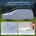 thumbnail image 4 of SUV Cover 100% Waterproof All Weather, 10 Layers Outdoor Car Covers for Automobiles - Sun & Rain Protector. Custom Fit Highlander, Honda Pilot, GMC Acadia, Pathfinder, Atlas, etc. S3 (See Size Chart), 4 of 11