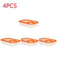 thumbnail image 1 of 1-4pcs PP Microwave Lunch Box Reusable Dinnerware Food Storage Container School Office Portable Bento Box Lunch Case Orange 4PCS, 1 of 6