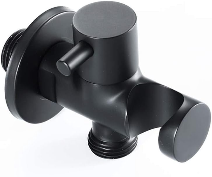 Bidet Sprayer Faucet Set with Cold Water Black Brass Wall Mount Handheld Toilet Bidet Attachment Pressure Sprayer Single Handle Bidet Spray Set for Personal Hygiene,Set a