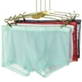 thumbnail image 3 of Wancir Breathable Ice Silk Men's Boxer Briefs See-Through Underwear Trunk Transparent Stretch, 3 of 4