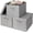 Ash Gray, variant on Storage Baskets for Organizing, Linen Closet Shelf Organizers and Storage Containers with Label Holder, Large Storage Bins with Lids for Bedroom, Ivory, 3-Pack