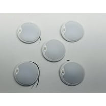 (5) White LED White Base 4.5 inch Round Camper RV Trailer Dome Lights / Switch