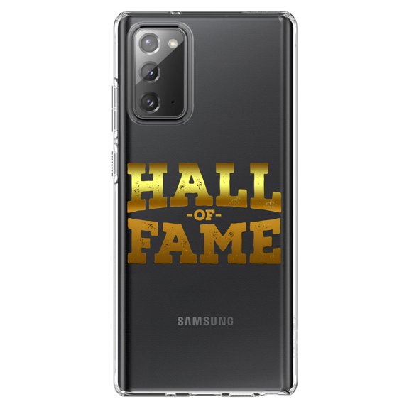 DistinctInk Clear Shockproof Hybrid Case for Galaxy Note 20 ULTRA (6.9" Screen) - TPU Bumper Acrylic Back Tempered Glass Screen Protector - Hall of Fame