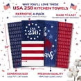 thumbnail image 3 of RITZ 100% Cotton Kitchen Towels, Set of 4, USA 250, USA 250 Flag, 3 of 7