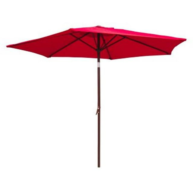 International Caravan YF-1104-2.5M-RR Parasol Extérieur en Aluminium 8 Pieds, Rouge Rubis