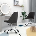 thumbnail image 5 of JOINSUN Mid-Back Vanity Chair, Adjustable Rolling Chair, Armless Modern Design for Home Office, Makeup & Small Spaces - Light Gray, 5 of 8