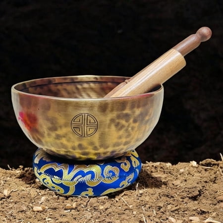 14 Inch Full moon Tibetan Bowl Himalayan singing bowl-healing Yoga Set Bowl