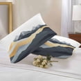 thumbnail image 3 of Outdoor Pillow Cover Abstract Gray Yellow Mountain Set of 2 Waterproof Throw Pillowcases Modern Art Decorative Patio Furniture Pillows for Couch Garden Indoor & Outdoor Use, 3 of 9