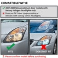 thumbnail image 3 of Spec-D Tuning Black Headlights Compatible with 2007-2009 Nissan Altima 4Dr Sedan Left + Right Pair Head Lights Lamps Assembly, 3 of 7