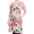 thumbnail image 5 of Pioneer Flower Floral Print Pattern Apron-Garden Aprons for Women with Pockets-Cotton Linen Waterproof Kitchen Cooking Gardening Aprons Adjustable for Kitchen,Cooking,BBQ and Salon 33x27 Inch, 5 of 7