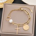 thumbnail image 1 of Pulsera de acero de titanio Pulsera de moda personalizada sencilla y combinable para mujer, 1 of 6