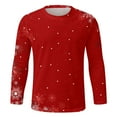 thumbnail image 4 of LUOGENLI T-shirts pour Homme pour Hommes Noël T-Shirt Décontracté de Mode Festival à Manches Longues à Col Rond T-Shirt Tee T-shirts Hommes Blanc Pâques T-shirts pour Hommes T-shirts Graphiques Saint-Valentin Rouge TTG, 4 of 5