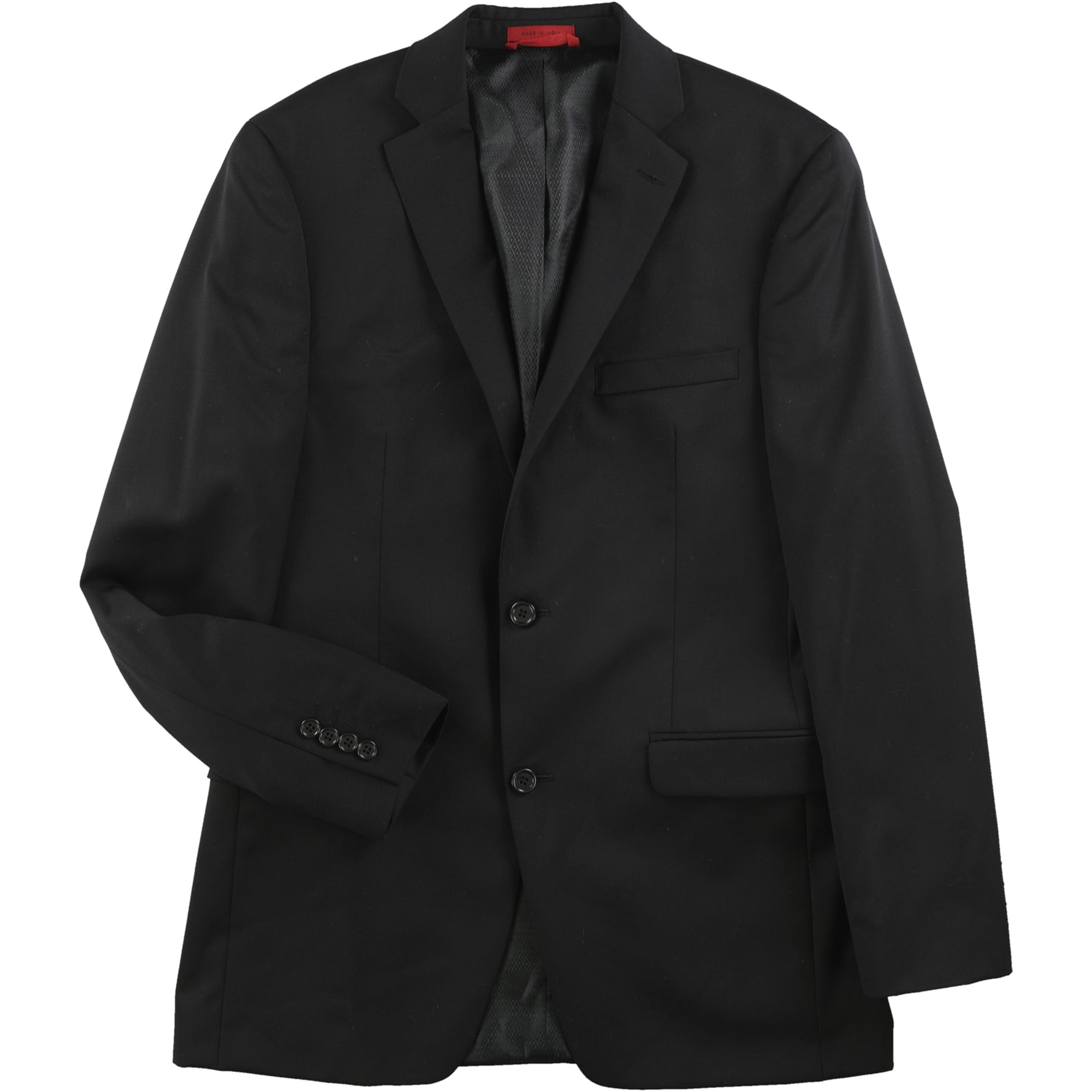 Alfani RED Slim Fit Two Button Black Striped 100% Wool Blazer Sportcoat 
