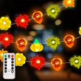 thumbnail image 1 of Cadena de luces decorativas de otoño: luces de calabaza, arces y bellotas de 3 m y 30 led en 3D para Acción de Gracias, Halloween, Navidad, cumpleaños y decoración del hogar, 1 of 5