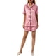 thumbnail image 1 of Txlixc Traje de pijama casual para mujeres, blusa de manga corta con solapa Txlixc moda, 1 of 9