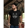 thumbnail image 2 of Wolf Face Portrait T-Shirt Men -SPIdeals Designs, Male Medium, 2 of 4
