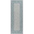thumbnail image 3 of Veranda Traditional 2.7' x 7' Teal and Light Gray Polypropylene Outdoor Area Rug, 3 of 8