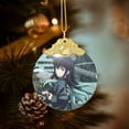 thumbnail image 7 of Demon Slayer Tokito Muichiro Glass Round Pendant Christmas Decoration Ornament For Christmas Tree, Home & Holiday Decor Gold, 7 of 7